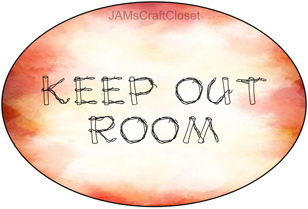 OVAL SHAPED Digital Graphic Design KEEP OUT ROOM Sublimation PNG SVG Lake House Sign Farmhouse Country Home Cabin DOOR ART Decor Wreath Design Gift Crafters Delight - JAMsCraftCloset