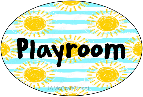 OVAL SHAPED Digital Graphic Design PLAYROOM Sublimation PNG SVG Lake House Sign Farmhouse Country Home Cabin DOOR ART Decor Wreath Design Gift Crafters Delight - JAMsCraftCloset