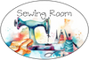 OVAL SHAPED Digital Graphic Design SEWING ROOM Sublimation PNG SVG Lake House Sign Farmhouse Country Home Cabin DOOR ART Decor Wreath Design Gift Crafters Delight - JAMsCraftCloset