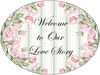 OVAL SHAPED Digital Graphic Design WELCOME TO OUR LOVE STORY 2 Sublimation PNG SVG Lake House Sign Farmhouse Country Home Cabin WEDDING DECOR Bedroom Wall Art Decor Wreath Design Gift Crafters Delight - JAMsCraftCloset
