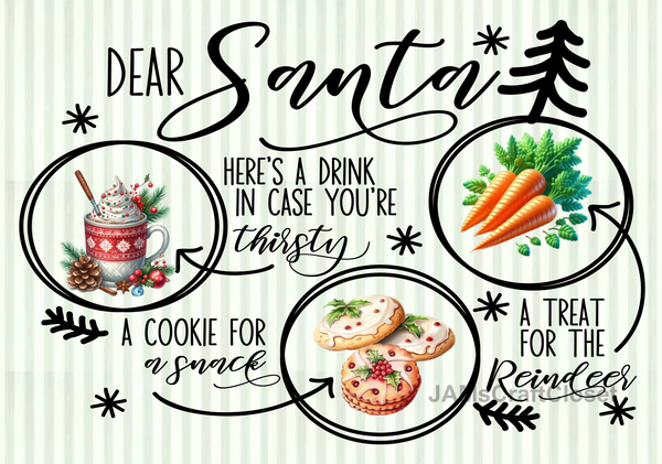 RECTANGLE SHAPED Digital Graphic Design DEAR SANTA - GOODIE TRAY 2 - PNG SVG Christmas Farmhouse Country Home Cabin Wall Art Decor Gift Crafters Delight HAPPY CRAFTING - JAMsCraftCloset