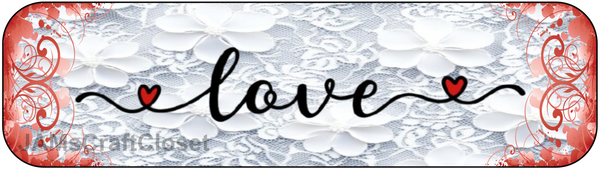 DIGITAL RECTANGLE SHAPED Graphic Design LOVE LACE HEARTS - PNG SVG Lake House Sign Farmhouse Country Home Cabin Wall Art Decor Gift Crafters Delight Valentine HAPPY CRAFTING - JAMsCraftCloset