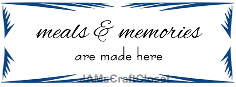 RECTANGLE SHAPED Digital Graphic Design MEALS AND MEMORIES ARE MADE HERE - PNG SVG Lake House Sign Farmhouse Country Home Cabin KITCHEN Wall Art Decor Chef Gift Crafters Delight - JAMsCraftCloset