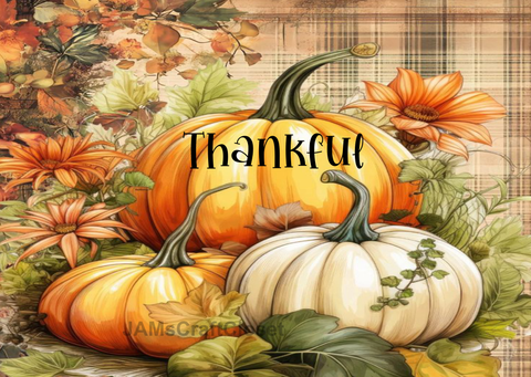 RECTANGLE SHAPED Digital Graphic Design THANKFUL - PUMPKINS - PNG SVG Lake House Sign Farmhouse Country Home Cabin HOLIDAY Wall Art Decor Gift Crafters Delight HAPPY CRAFTING - JAMsCraftCloset