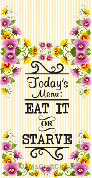 RECTANGLE SHAPED Digital Graphic Design EAT IT OR STARVE - PNG SVG KITCHEN Wall Art Decor Chef Gift Crafters Delight - JAMsCraftCloset