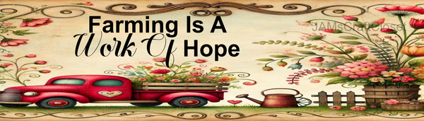 RECTANGLE SHAPED Digital Graphic Design FARMING IS A WORK OF HOPE - PNG SVG Lake House Sign Farmhouse &nbsp;Country Home Cabin KITCHEN Wall Art Decor Gift Crafters Delight HAPPY CRAFTING - JAMsCraftCloset
