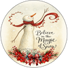 ROUND Digital Graphic Design BELIEVE IN THE MAGIC OF SNOW - CHRISTMAS DESIGN PNG-JPEG-PDF-SVG-Decoupage-Sublimation Design Graphic Country Farmhouse Home Decor HOLIDAY Decor Gift Crafters Delight- JAMsCraftCloset