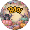 ROUND DIGITAL Graphic Design BOO Halloween Sublimation Decoupage PNG SVG Country Farmhouse Home Decor Sign Shelf Sitter Wall Art Decor Wreath Design Gift Crafters Delight - JAMsCraftCloset