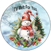 ROUND Digital Graphic Design I'D MELT FOR YOU Christmas Gift First Home Sublimation Decoupage PNG SVG Country Farmhouse Home Decor Wall Art Decor Gift Crafters Delight - JAMsCraftCloset
