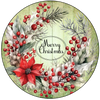 ROUND Digital Graphic Design MERRY CHRISTMAS 1 - &nbsp;Gift First Home Sublimation Decoupage PNG SVG Country Farmhouse Home Decor HOLIDAY Wall Art or Shelf Sitter Decor Gift Crafters Delight - JAMsCraftCloset