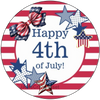 ROUND Digital Graphic Design PATRIOTIC HAPPY 4TH - DESIGN PNG-JPEG-PDF-SVG-Decoupage-Sublimation Design Graphic Country Farmhouse Home Decor HOLIDAY Decor Gift Crafters Delight - JAMsCraftCloset