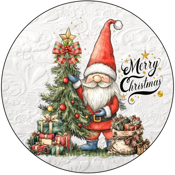 ROUND Digital Graphic Design SANTA TREE PACKAGES MERRY CHRISTMAS - CHRISTMAS DESIGN PNG-JPEG-PDF-SVG-Decoupage-Sublimation Design Graphic Country Farmhouse Home Decor HOLIDAY Decor Gift Crafters Delight - JAMsCraftCloset