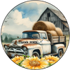 ROUND Digital Graphic Design WHITE TRUCK - WORK HORSE First Home Sublimation PNG SVG Country Farmhouse Home Decor Positive Saying Wall Art Decor Gift Crafters Delight - JAMsCraftCloset