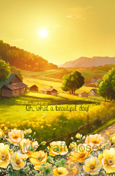 RECTANGLE SHAPED Digital Graphic Design OH WHAT A BEAUTIFUL DAY - SUNNY FARMHOUSE DAY PNG SVG Lake House Sign Farmhouse &nbsp;Country Home Cabin KITCHEN Wall Art Decor Wreath Design Gift Crafters Delight HAPPY CRAFTING - JAMsCraftCloset
