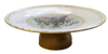 Medium Glass Reverse Decoupage Cake Stand Tray FLORAL LILACS WITH BOW-Cup Cake Stand-Display-Desert Stand-Pedestal Cake Stand-Riser Cake Stand-Display Dish-Gift Idea - JAMsCraftCloset