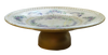 Medium Glass Reverse Decoupage Cake Stand Tray PURPLE FLORAL-Cup Cake Stand-Display-Desert Stand-Pedestal Cake Stand-Riser Cake Stand-Display Dish-Gift Idea - JAMsCraftCloset