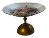 Small Glass Reverse Decoupage Cake or Cookie Stand Tray PEONIE FLORAL 2-Cup Cake Stand-Display-Desert Stand-Pedestal Cake Stand-Riser Cake Stand-Display Dish-Gift Idea