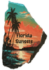 Antique West Virginia Roof Decoupaged FLORIDA SUNSETS Beach Theme Handmade Wall Art Unique Beach Lake House Gift - JAMsCraftCloset
