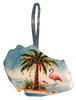 Antique West Virginia Roof Decoupaged Christmas Ornament - Flamingo With Palm Tree 2 - Handmade Holiday Tree Decor Unique Beach Lake House Gift - JAMsCraftCloset