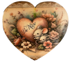 Heart Large Wooden Decoupaged Farmhouse Country Wall Art BE MINE - MICE AND FLORAL Handmade Valentine Gift Idea Crafters Delight {{ JAMsCraftCloset }}