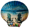 LARGE SCALLOP SEASHELL Aqua Teal LET YOUR HEART DRIFT WHERE THE WAVES TAKE YOU- BEACH COASTAL DECOR Wall Art Handmade Hand Painted DECOUPAGED Repurposed Upcycled Gift - JAMsCraftCloset