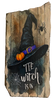 Antique West Virginia Roof Slate Decoupaged 5 The Witch Is In - Hat Spider Handmade Wall Art Unique Halloween Holiday Decoration Home Decor Gift {{ JAMsCraftCloset }}