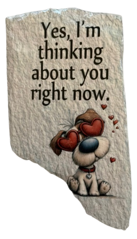 Antique West Virginia Roof Decoupaged YES, I'M THINKING ABOUT YOU - Valentine/Love Theme Handmade Wall Art Unique Home Decor Gift- JAMsCraftCloset