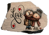 Antique West Virginia Roof Decoupaged LOVE - ELDERLY COUPLE - Valentine/Love Theme Handmade Wall Art Unique Home Decor Gift- JAMsCraftCloset
