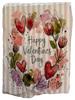 Antique West Virginia Roof Decoupaged HAPPY VALENTINE'S DAY - FLORAL - Valentine/Love Theme Handmade Wall Art Unique Home Decor Gift- JAMsCraftCloset