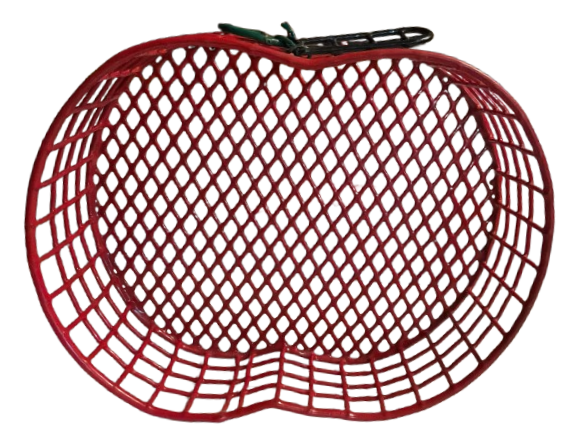 Basket RED Wire Apple Shaped Green Leaves Teacher Gift to Fill With Special Classroom Items Table Decor Storage Gift Idea Unique Home Decor Country Decor - JAMsCraftCloset