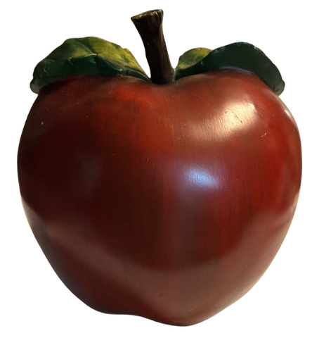Apple Red Large Wooden Maybe Resin Vintage Desk Decor Paperweight Unique 7 1/2 Inches Tall Teacher Appreciation Gift&nbsp; - JAMsCraftCloset
