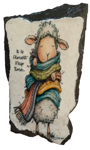 Antique West Virginia Roof Decoupaged IT IS ALMOST NAP TIME - NURSERY Theme Handmade Wall Art Unique Home Decor Gift- JAMsCraftCloset