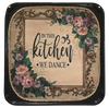 SQUARE METAL TRAY Kitchen Wall Art Shelf Sitter IN THIS KITCHEN WE DANCE Handmade Decoupage Upcycled Gift Idea - JAMsCraftCloset