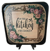 SQUARE METAL TRAY Kitchen Wall Art Shelf Sitter IN THIS KITCHEN WE DANCE Handmade Decoupage Upcycled Gift Idea - JAMsCraftCloset