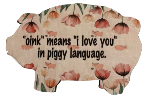 FARM ANIMALS PIG Wooden Hand Painted Handmade Decoupaged Farmhouse Decoration Home Decor Kitchen Decor- JAMsCraftCloset