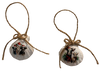 SCALLOP SEASHELL CHRISTMAS ORNAMENT- FARM ANIMALS Christmas Ornaments SET 3 - HOLIDAY DECOR - Handmade Hand Painted DECOUPAGED Repurposed Upcycled Gift SET OF 2 Ornaments - JAMsCraftCloset