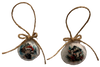 SCALLOP SEASHELL CHRISTMAS ORNAMENT- FARM ANIMALS Christmas Ornaments SET 5 - HOLIDAY DECOR - Handmade Hand Painted DECOUPAGED Repurposed Upcycled Gift SET OF 2 Ornaments - JAMsCraftCloset