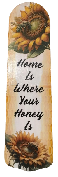 FAN BLADE Upcycled Repurposed HOME IS WHERE YOUR HONEY IS Lake House Sign Farmhouse Country Home Cabin Wall Art Decor Gift - JAMsCraftCloset