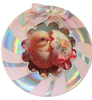 Plastic Round Pink and Silver TRAY Farmhouse Country Easter Decor CHICK IN EGG SHELL Wall Art HAPPY EASTER Cottage Chic Victorian Decor Handmade Gift Idea &nbsp;- JAMsCraftCloset