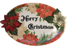 Hard Plastic OVAL TRAY Farmhouse Country Home Decor MERRY CHRISTMAS POINSETTIA Wall Art Cottage Chic Decor Kitchen Decor Victorian Christmas Holiday Decor Handmade Gift Idea &nbsp;- JAMsCraftCloset