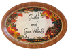 Hard Plastic OVAL TRAY Farmhouse Country Home Decor GATHER AND GIVE THANKS Wall Art Cottage Chic Kitchen Decor Bar Decor Victorian Decor Handmade Gift Idea &nbsp;- JAMsCraftCloset