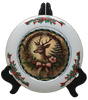 Glass PLATE Round CHRISTMAS DEER 1 Country Farmhouse Kitchen Shelf Sitter Handmade Decoupaged Repurposed Upcycled Birthday Gift Idea - JAMsCraftCloset