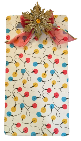 Clipboard Legal Size Vintage Upcycled Handcrafted Christmas Design CHRISTMAS TREE LIGHT BULBS Design Gift Idea Unique {{ JAMsCraftCloset }}