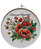Galvanized Metal Round Bucket-Pail Farmhouse Country Wall Art or Shelf Sitter BLOOMING HAPPINESS- POPPIES Handmade Gift Idea &nbsp;- JAMsCraftCloset