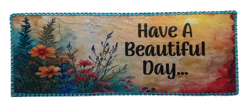 Decoupaged Vintage DRYWALL TROWEL - HAVE A BEAUTIFUL DAY Whimsical Shelf Sitter Home Decor Country Farmhouse Kitchen Bathroom Counter Bedroom Decor Gift Idea - JAMsCraftCloset