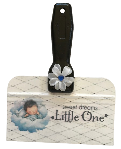 Decoupaged Vintage DRYWALL SKIMMER - SWEET DREAMS LITTLE ONE - BOY GIRL - Whimsical Wall Art Home Decor Country Farmhouse NURSERY Bedroom Decor Gift Idea - JAMsCraftCloset