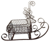 Sleigh Holiday Christmas Vintage Metal and Wire BROWN REINDEER Unique Shelf Sitter Gift Idea Holiday Decor-Christmas Decor-Home Decor-Country Decor-Gift-Storage - JAMsCraftCloset