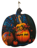 LARGE WOODEN PUMPKIN Handmade and Hand Painted Wall Art Shelf Sitter HAPPY FALL Decoupaged FALL Decor Gift Idea Door Decor Home Decor Unique - JAMsCraftCloset
