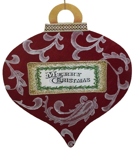 EXTRA LARGE RED WOODEN ORNAMENT Handmade and Hand Painted Wall Art Shelf Sitter MERRY CHRISTMAS Decoupaged Lace WINTER Decor Christmas Decor Gift Idea Door Decor Home Decor Unique - JAMsCraftCloset