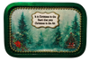 Metal Tray GREEN - CHRISTMAS IN THE HEART - CHRISTMAS IN THE AIR - HOLIDAY Wall Art Handmade Decoupaged Upcycled Metal Tray Gift - JAMsCraftCloset